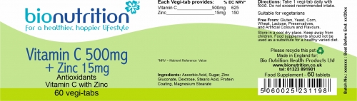 Vitamin C 500mg + Zinc 15mg