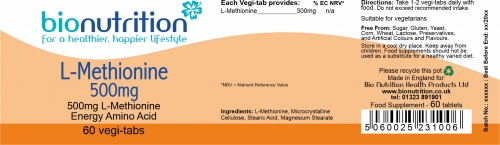 L-Methionine 500mg