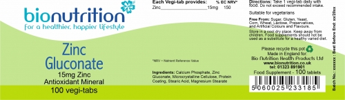 Zinc Gluconate 15mg