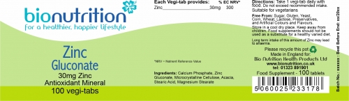 Zinc Gluconate 30mg